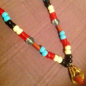 Folkloric Greek Pendant Necklace